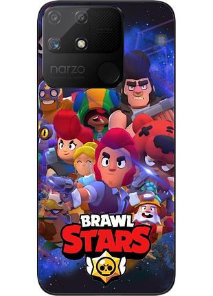Чехол силиконовый epik для realme narzo 50a с картинкой бравл атака