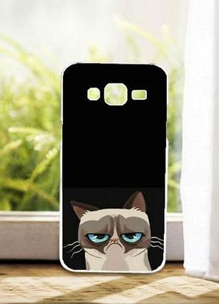 Чехол для samsung galaxy j510 j5 2016 с картинкой - грустный кот