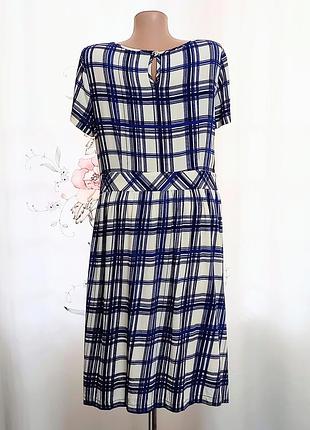 Вискозное платье в клетку m&amp;s 3