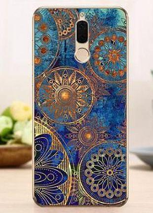Оригинальный чехол накладка для huawei mate 10 lite с картинкой круги винтаж