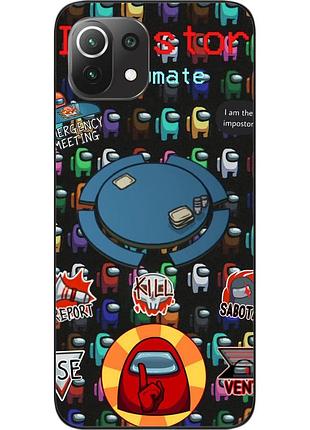 Силіконовий чохол з картинкою для xiaomi mi 11 lite among us шахрай