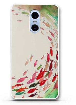 Чохол з картинкою (силікон) для xiaomi redmi note 4 рибки