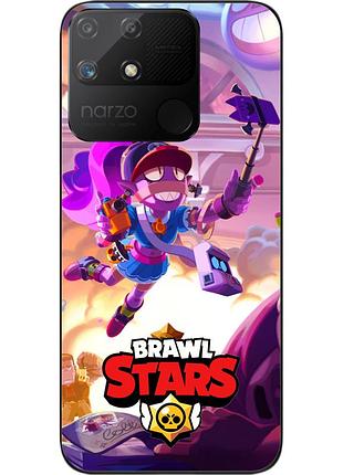 Чехол силиконовый epik для realme narzo 50a с картинкой бравл суперфанатка эмз