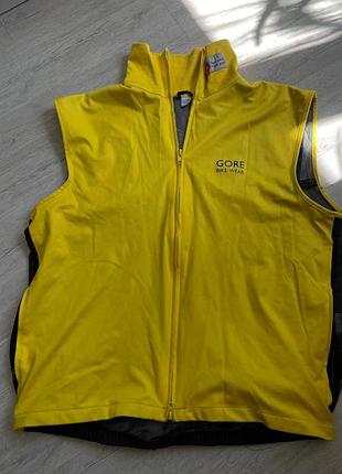 Оригінальна веложилетка gore bike wear windstopper (розмір l) / вітрозахисна яскрава безрукавка