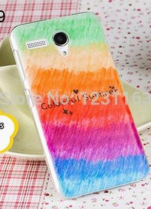 Чехол на lenovo a606 оригинальная панель накладка с рисунком радуга