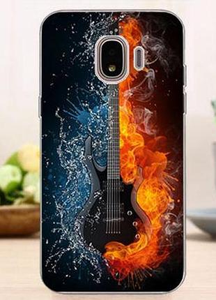Силіконовий чохол накладка з принтом для samsung j2 2018 galaxy j250 гітара