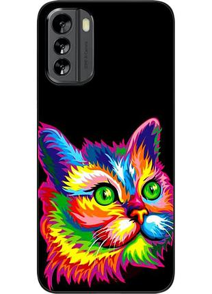 Силиконовый чехол epik для nokia g60 с картинкой яркий кот