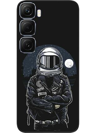 Силіконовий чохол бампер epik для infinix hot 50 4g з картинкою космонавт і місяць