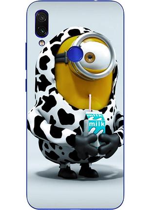 Чехол силиконовый для xiaomi redmi note 7 с картинкой миньон milk