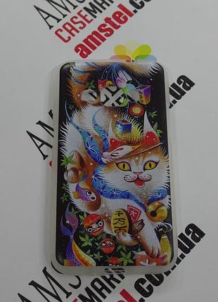 Силіконовий бампер для samsung galaxy моделі j120 j1 2016 з принтом котик 31