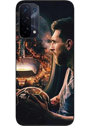 Силиконовый чехол бампер epik для oppo a54 5g с картинкой месси