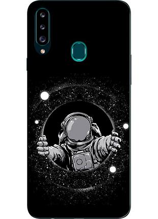 Силиконовый чехол с рисунком для samsung a20s galaxy a207f обзор космонавта