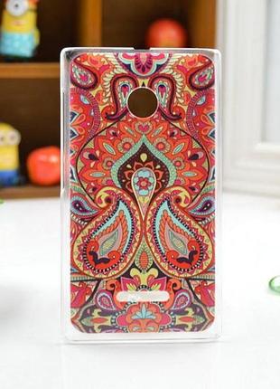 Силіконовий чохол на microsoft lumia 435 / 532 з картинкою візерунки