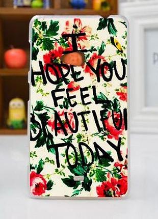 Чохол бампер для nokia lumia 625 з картинкою напис