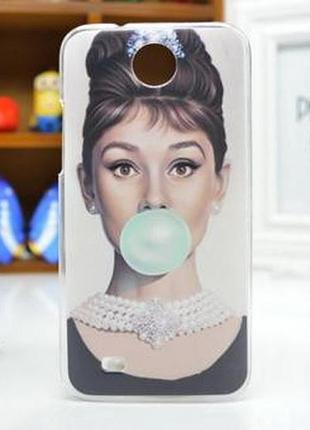 Силиконовый чехол накладка для htc desire 310 с картинкой одри