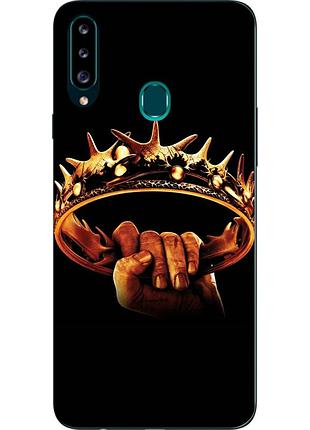 Силиконовый чехол с рисунком для samsung a20s galaxy a207f корона