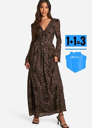 🥰 нова! довга сукня в леопардовий принт boohoo 16