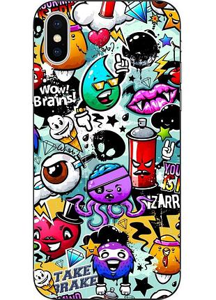 Силіконовий чохол для iphone xs з картинкою стікери