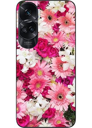 Силиконовый чехол бампер epik для honor 90 lite с картинкой нежные цветы