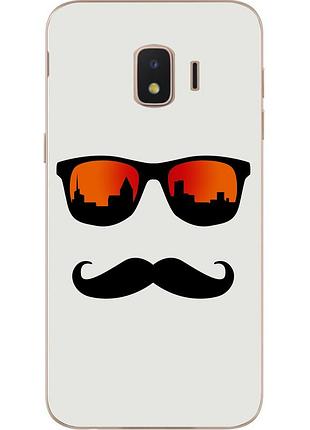Оригінальний tpu чехол з картинкою для samsung j2 core j260 galaxy 2018 окуляри і вуса