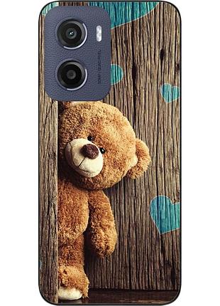 Бампер силиконовый чехол epik для motorola moto g05 с картинкой мишка