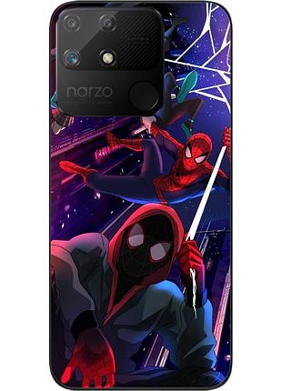 Силиконовый чехол epik для realme narzo 50a с картинкой паук через вселенные