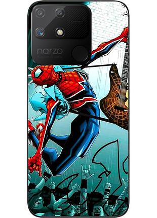 Силиконовый чехол epik для realme narzo 50a с картинкой паук-панк