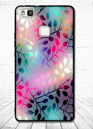 Оригинальный чехол накладка для huawei p9 lite с картинкой листья