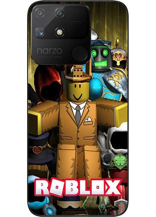 Силиконовый чехол бампер epik для realme narzo 50a с картинкой роблокс скин
