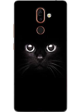 Бампер силіконовий чохол для nokia 7 plus з картинкою мордочка