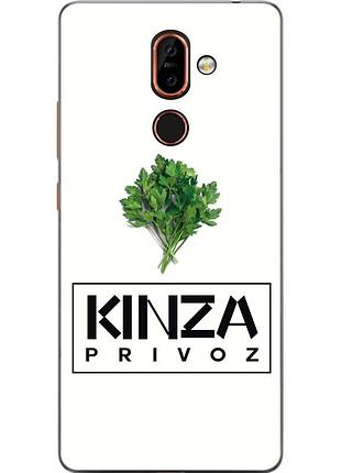 Антибрендовый силіконовий чохол для nokia 7 plus з картинкою kinza privoz