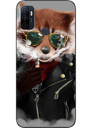 Силіконовий чохол для oppo a53 з картинкою крутий єнот