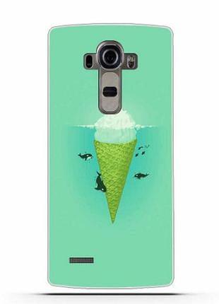 Силиконовый чехол бампер для lg g4 h818 с картинкой айсберг
