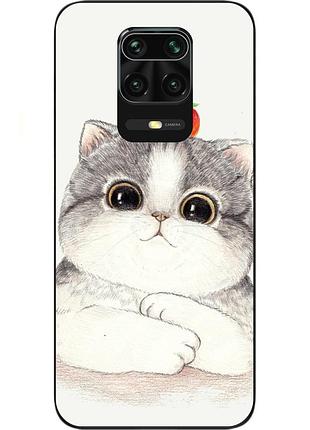 Силиконовый чехол для xiaomi redmi note 9s / note 9 pro с картинкой котенок