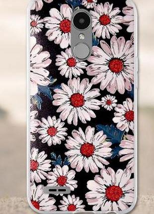 Чехол с картинкой (силикон) для lg k10 2017 / m250 ромашки