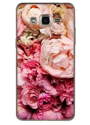 Силіконовий бампер для samsung galaxy j2 prime g532f з картинкою півонії