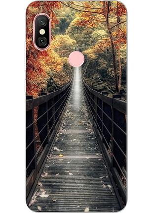 Оригинальный чехол накладка для xiaomi redmi note 6 pro с картинкой мост