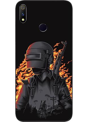 Силіконовий чохол для realme 3 pro з картинкою pubg