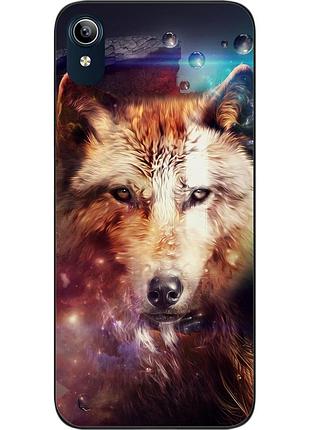 Силиконовый чехол для vivo y91c с картинкой космический волк
