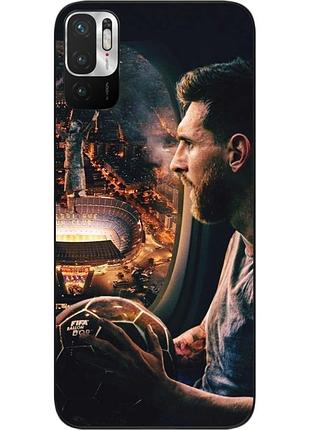 Силиконовый чехол бампер epik для xiaomi redmi note 10 5g с картинкой месси