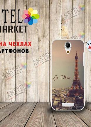 Силиконовый бампер для doogee y100x с картинкой париж