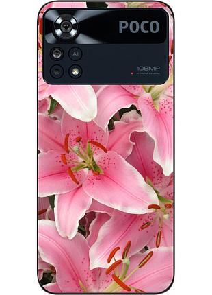 Силіконовий чохол epik для xiaomi poco x4 pro 5g з картинкою лілії