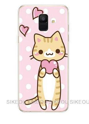 Tpu чехол бампер с картинкой для samsung a600f galaxy a6-2018 котенок