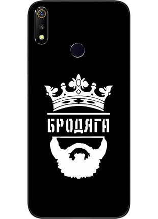 Силиконовый чехол для realme 3 с картинкой бродяга
