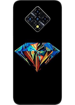 Силиконовый чехол бампер для infinix zero 8 с картинкой бриллиант