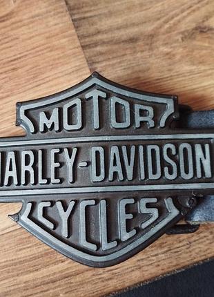 Ремень harley davidson из прочной кожи