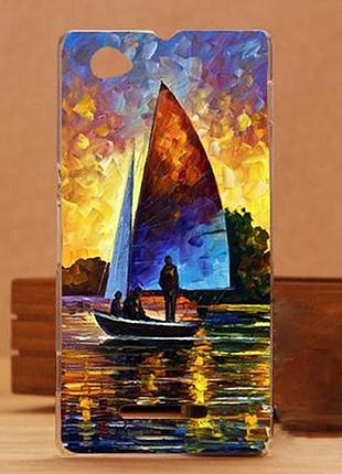 Силіконовий чохол бампер для sony xperia m c1905 з картинкою човник