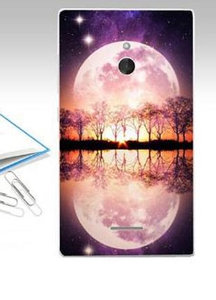 Силіконовий чохол бампер для nokia x2 dual з картинкою місяць