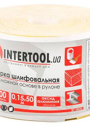 Шлифовальная шкурка intertool 115 мм x 50 м x p100 бумага (bt-0820)