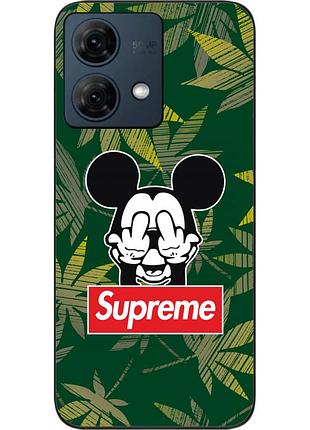 Оригинальный чехол epik для motorola moto g84 с картинкой микки supreme
